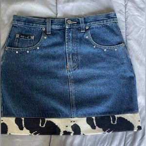 Vintage rare cow print skirt